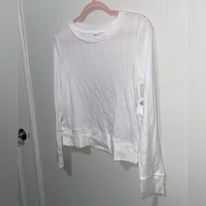 NWT Coquette Old Navy White Pointelle Sheer Pajama Intimates Luxurious T-Shirt